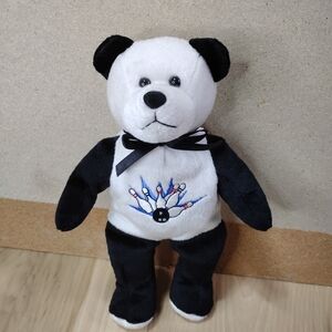 Black and White Stuffed Panda Bear Toy